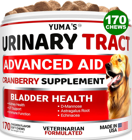 UTI Treatment Cranberry Supplement for Dogs Bladder Control